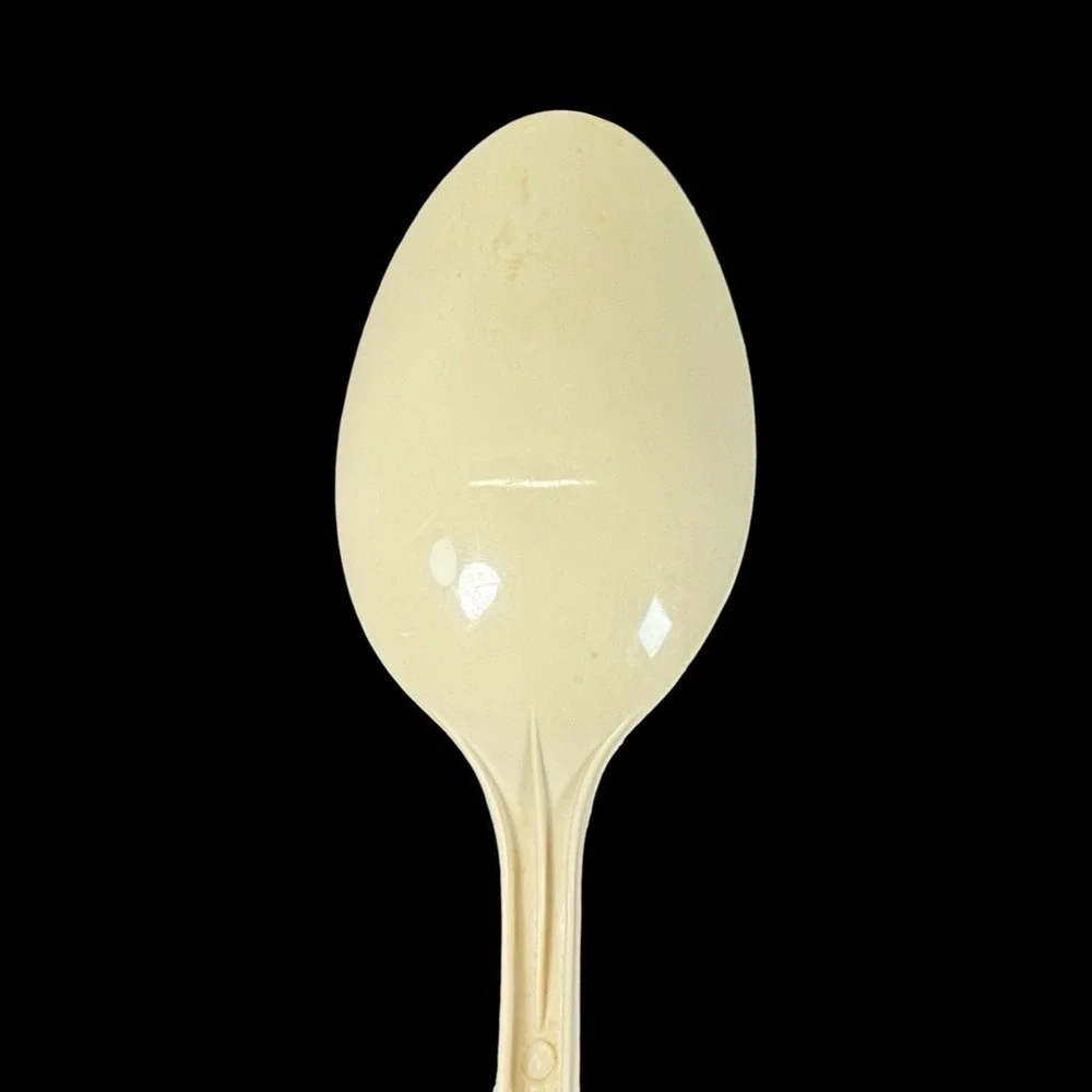 Vintage EKCO Serving Solid Spoon Nylon‎ Beige Plastic Kitchen Utensil USA